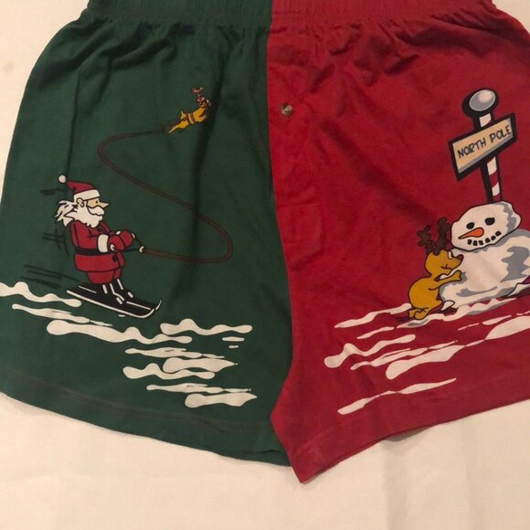 Boxer shorts Christmas mens new sizes L or XL cotton Accents by Isaco 1 button - Picture 1 of 1